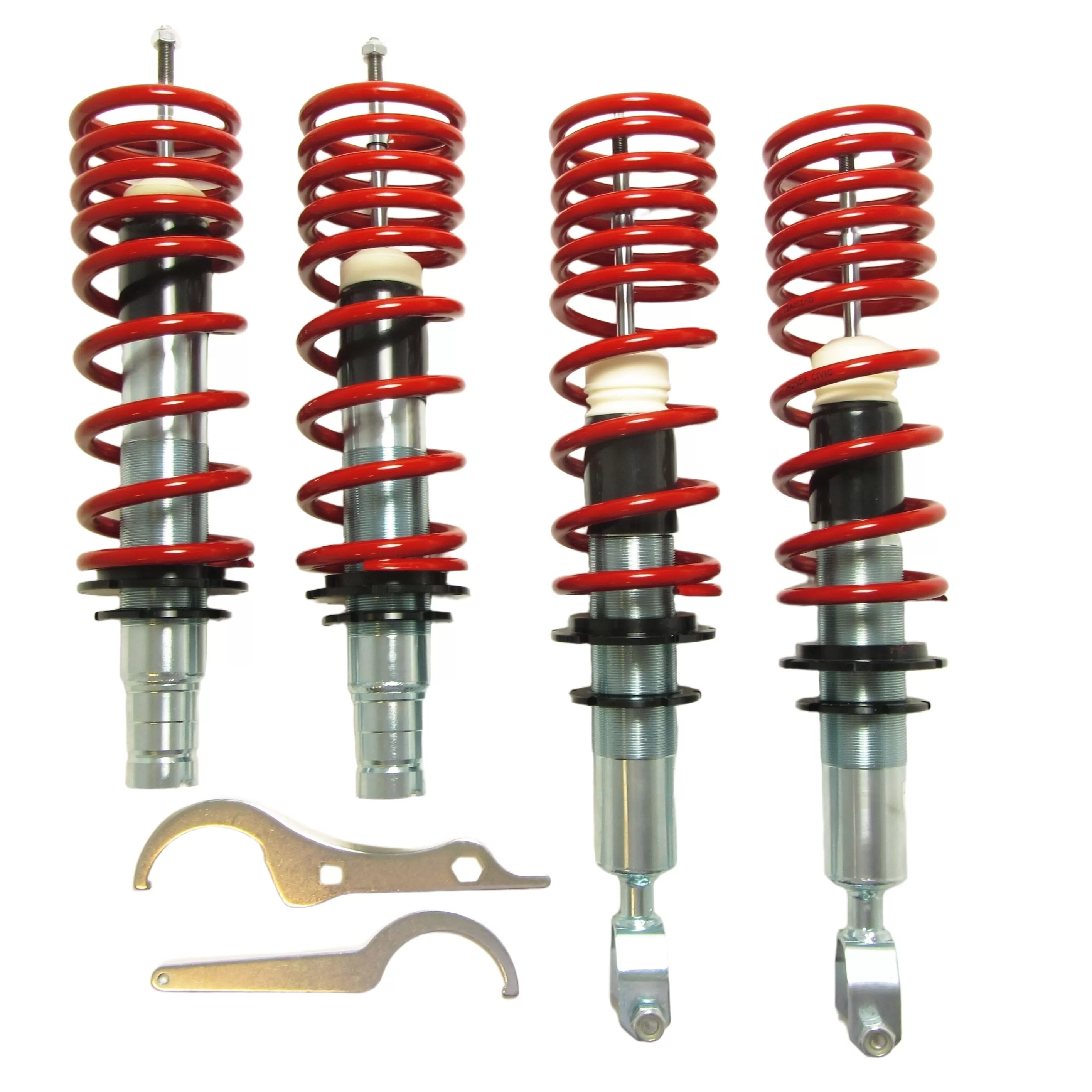 Redline Gewindefahrwerk passend für Honda Civic und CRX alle Modelle von 5 - 118KW, Typen EG2, EG3, EG4, EG5, EG6, EG8, EG9, EH6, EH9,EJ1, EJ2, EK1, EK3, EK4, EJ6, EJ8, EJ9, Baujahr 1991 - 2000