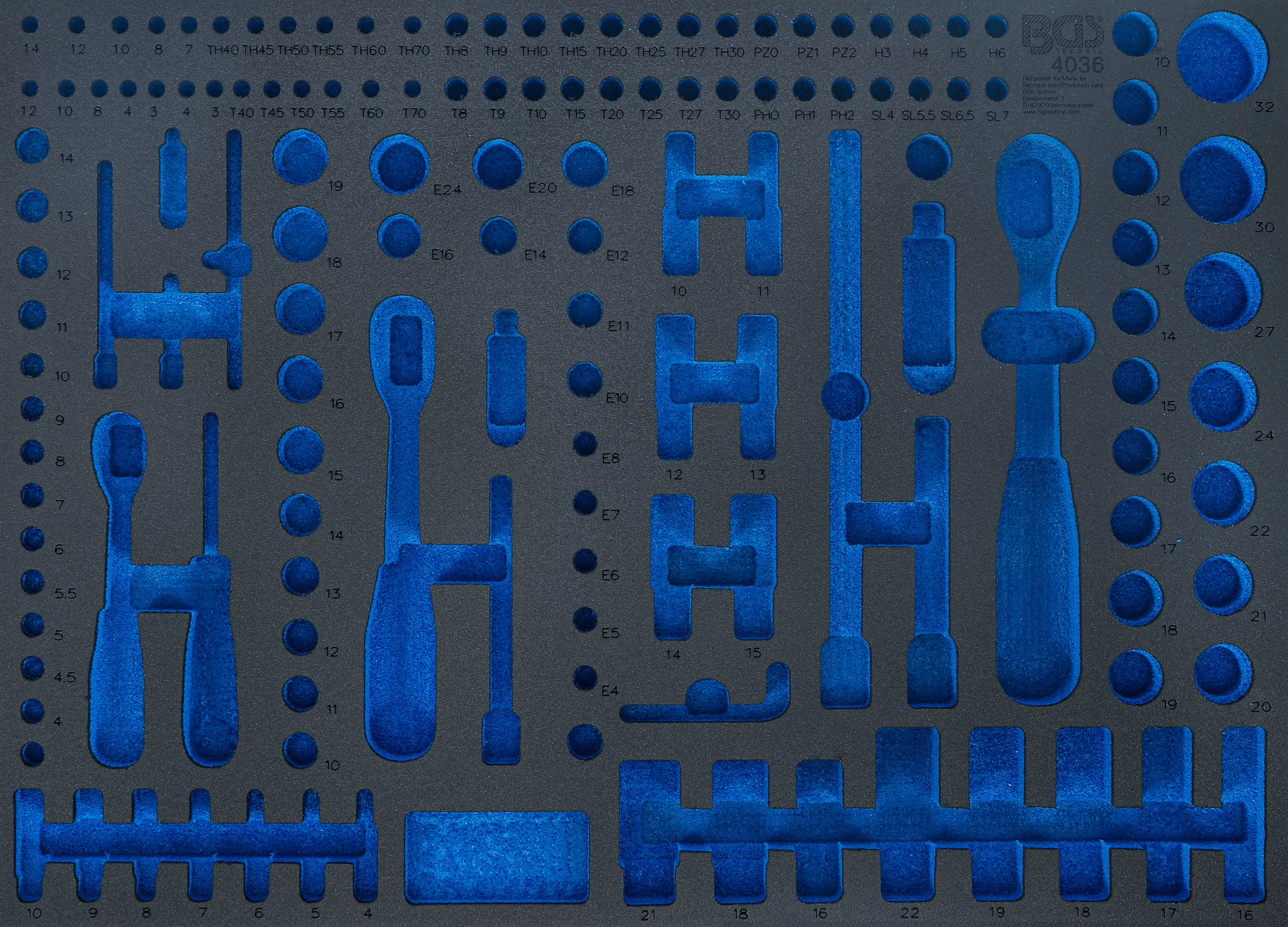 Werkstattwageneinlage 3/3 | leer | für Art. 4036