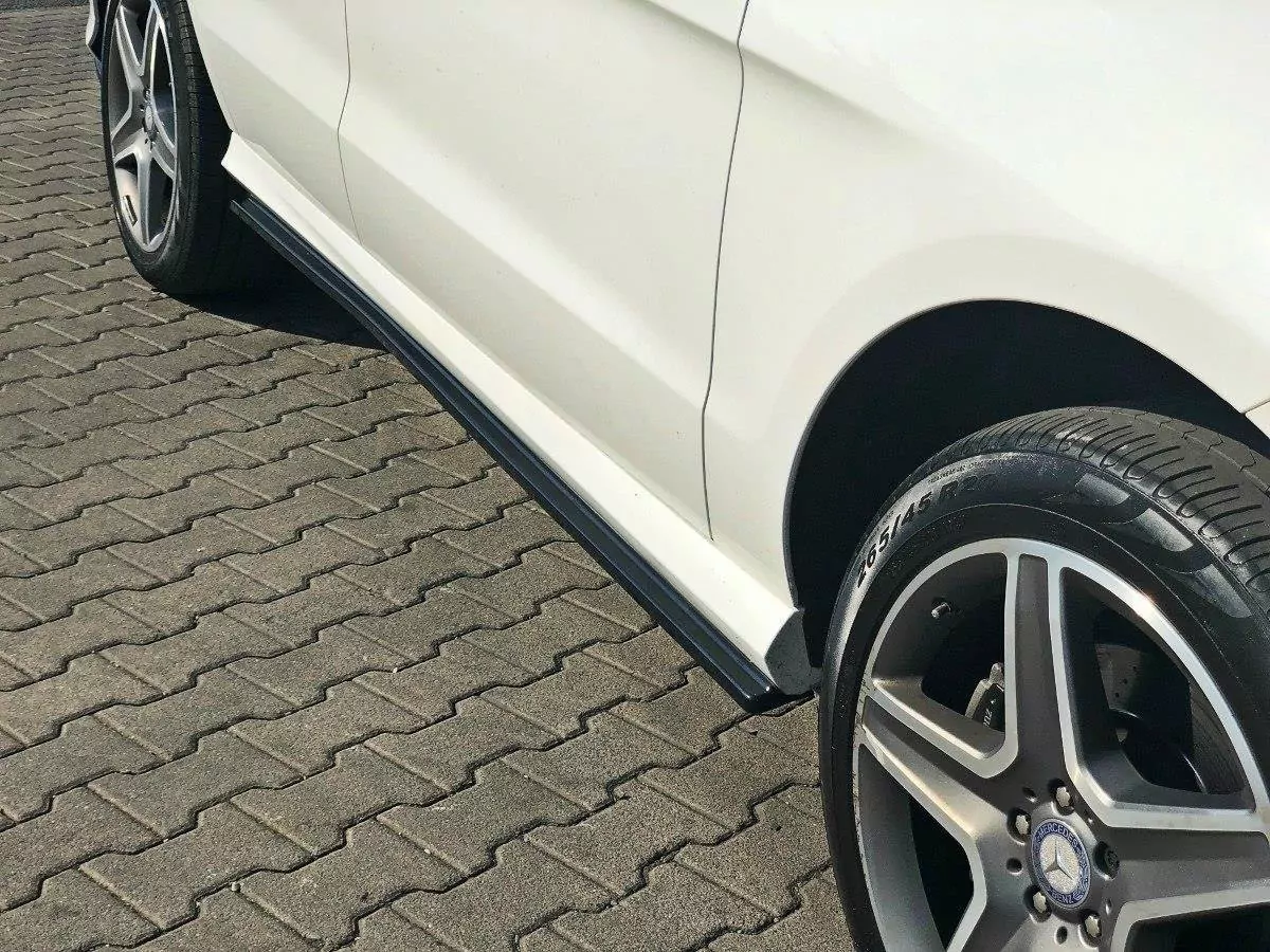Seitenschweller Ansatz Passend Für Passend Für Mercedes GLE W166 AMG-Line Schwarz Hochglanz Schwarz Hochglanz