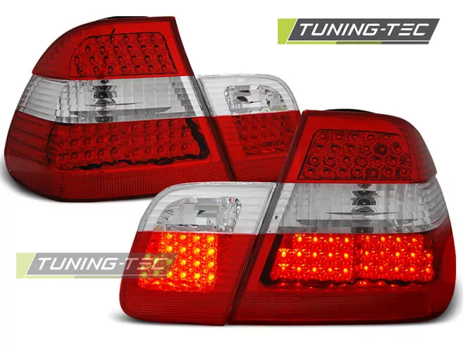 Led Tail Lights Red White Fits Bmw E46 09.01-03.05 Sedan