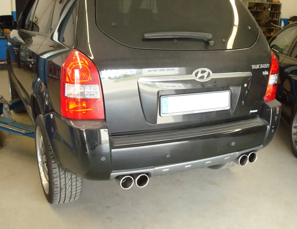 Hyundai Tucson Allrad 2,7l - JM  Endschalldämpfer quer Ausgang rechts/links - 2x90 Typ 12 rechts/links