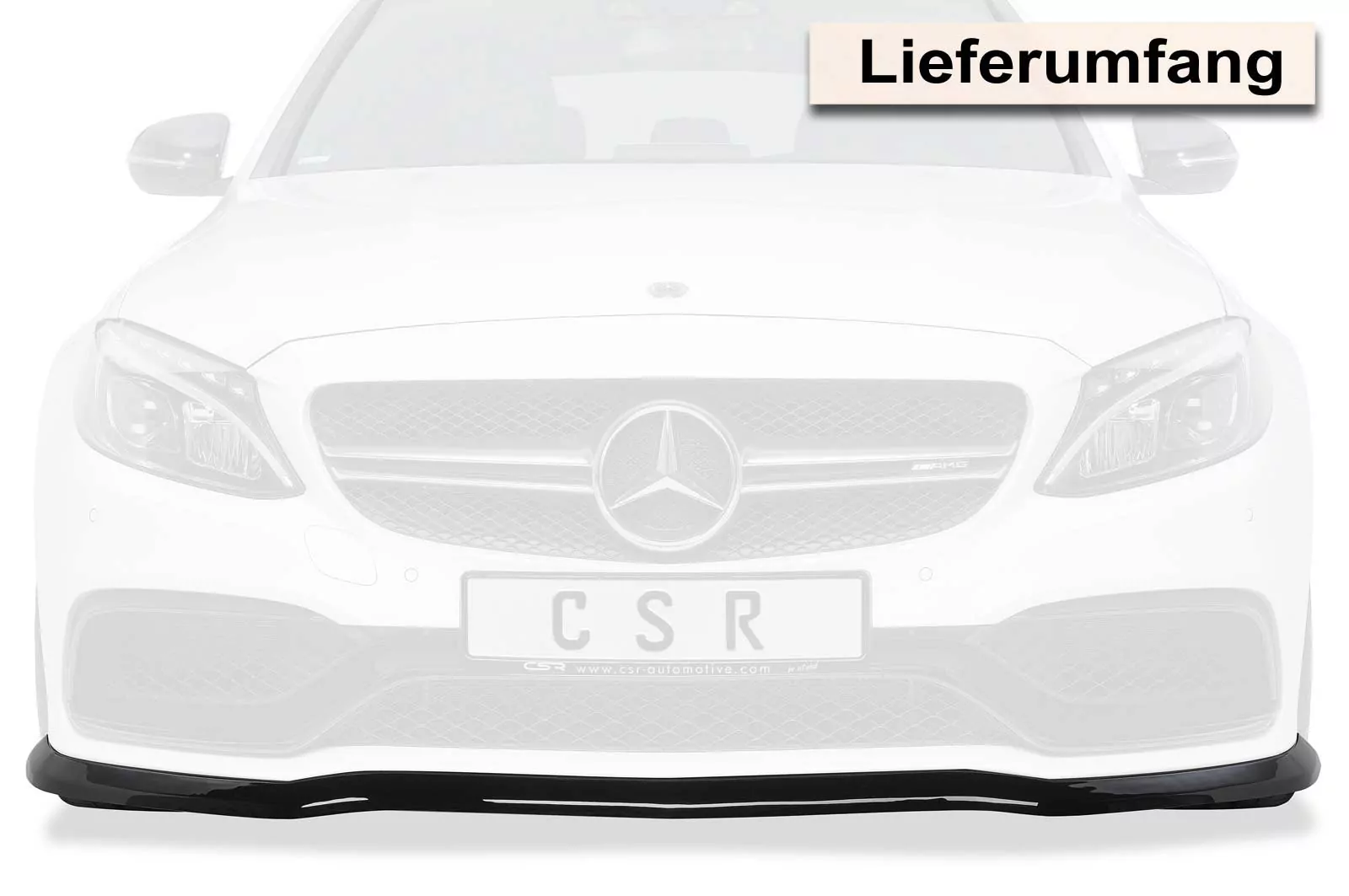 Cup-Spoilerlippe mit ABE für Mercedes C-Klasse 205 C63 AMG CSL201-M Carbon Look (matt)