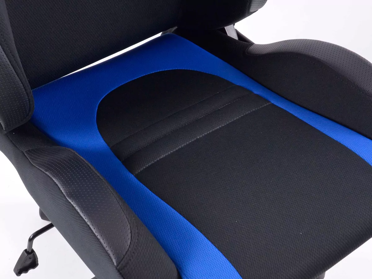 FK Sportsitz Bürodrehstuhl Racecar schwarz/blau Chefsessel Drehstuhl Bürostuhl