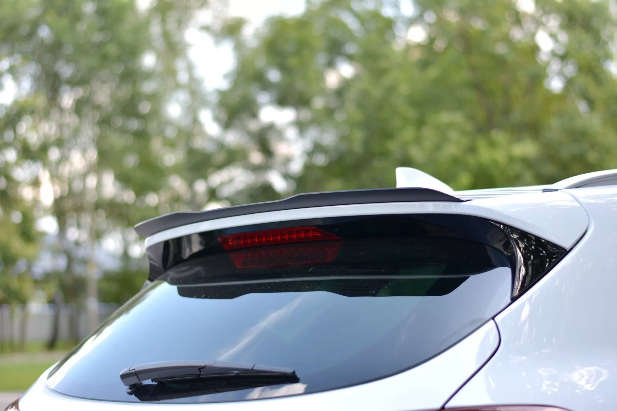 Spoiler CAP Passend Für Passend Für Hyundai Tucson Mk3 FL Schwarz Hochglanz Schwarz Hochglanz