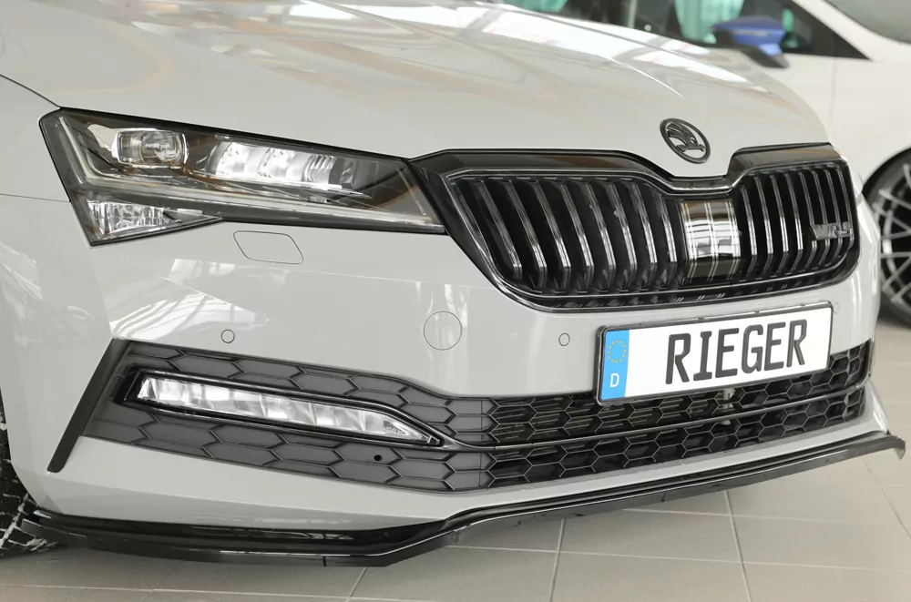Rieger Spoilerschwert glanz schwarz für Skoda Superb III (3T/3V) Lim. 08.19- (ab Facelift 2)