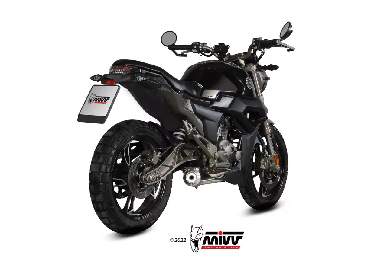 MIVV X-M1 Edelstahl Schwarz Zontes ZT 125 U/G1 21-22