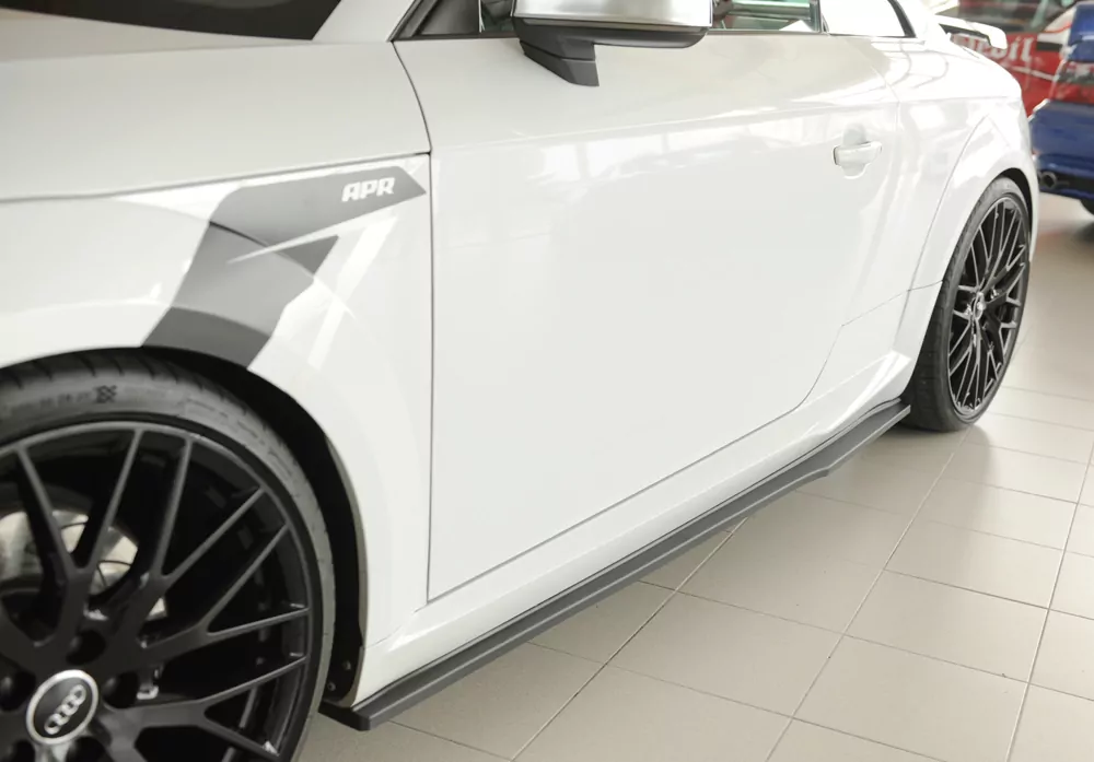 Rieger Seitenschweller links ansatz (ca. 19mm) matt schwarz für Audi TTS (8J-FV/8S) Roadster 07.14-08.18 (bis Facelift)