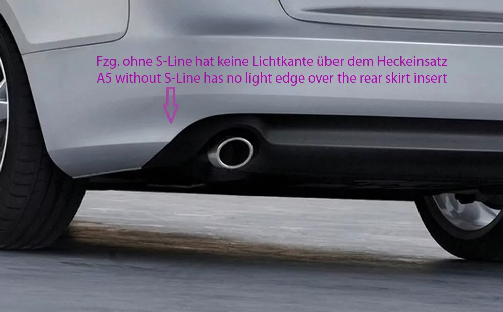 Rieger Heckeinsatz für Audi A5 (B8/B81) - Sportback 06.07-07.11 (bis Facelift) carbon optik