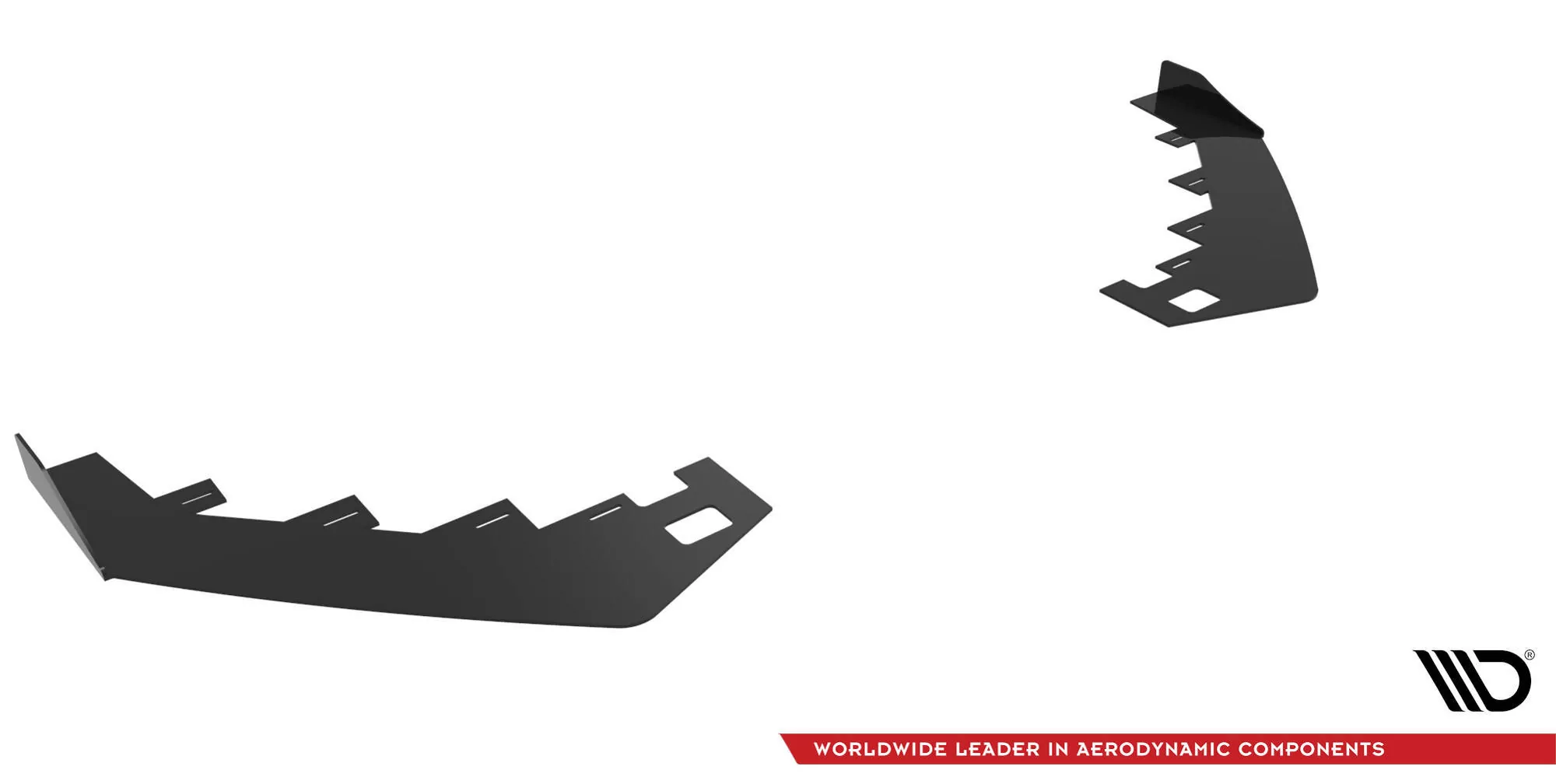 Front Stoßstange Flaps Für Mercedes-AMG CLA 45 Aero C117 Facelift Schwarz Hochglanz