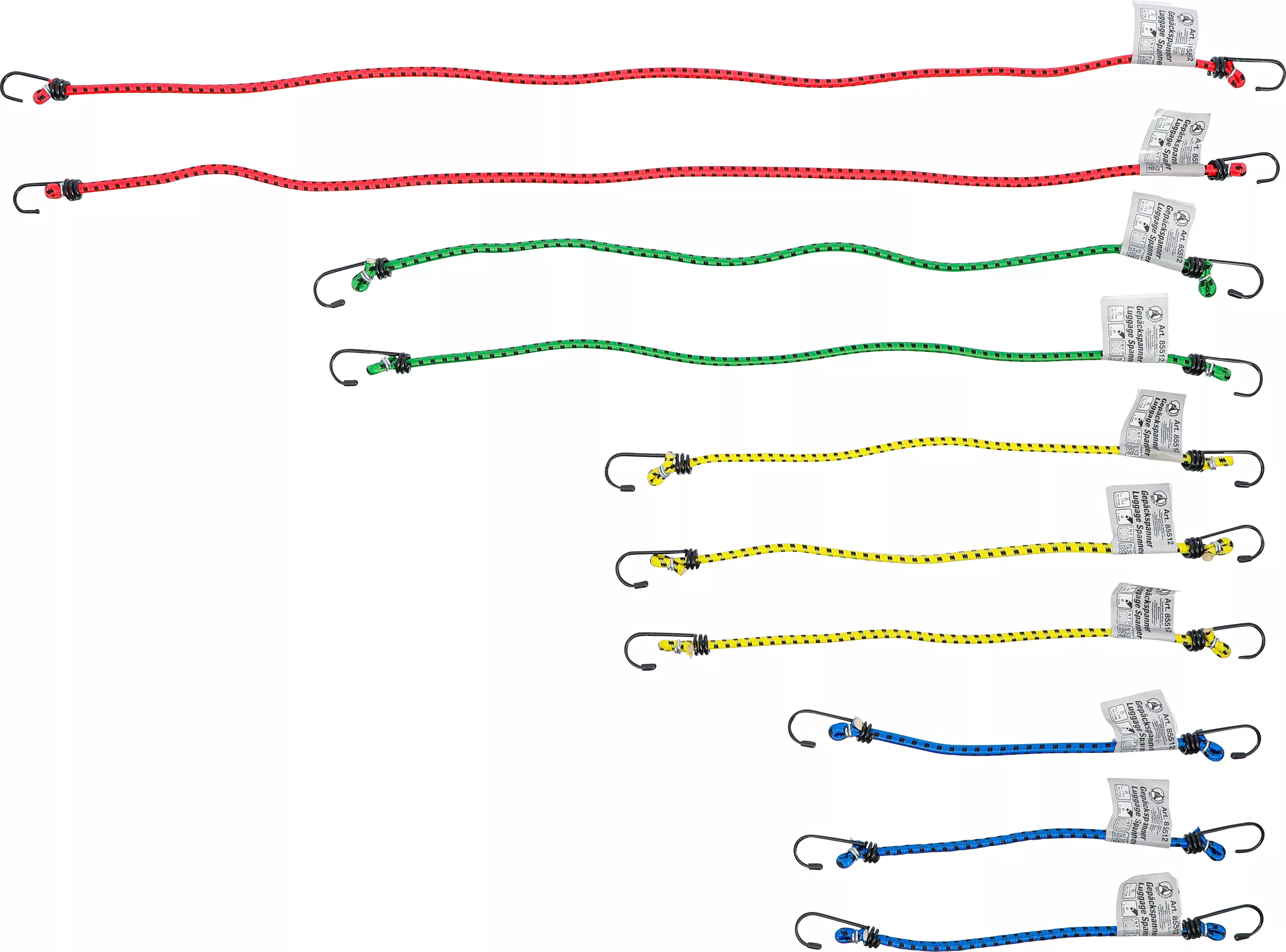 Gepäckspanner-Satz | 300 - 800 mm | 10-tlg.