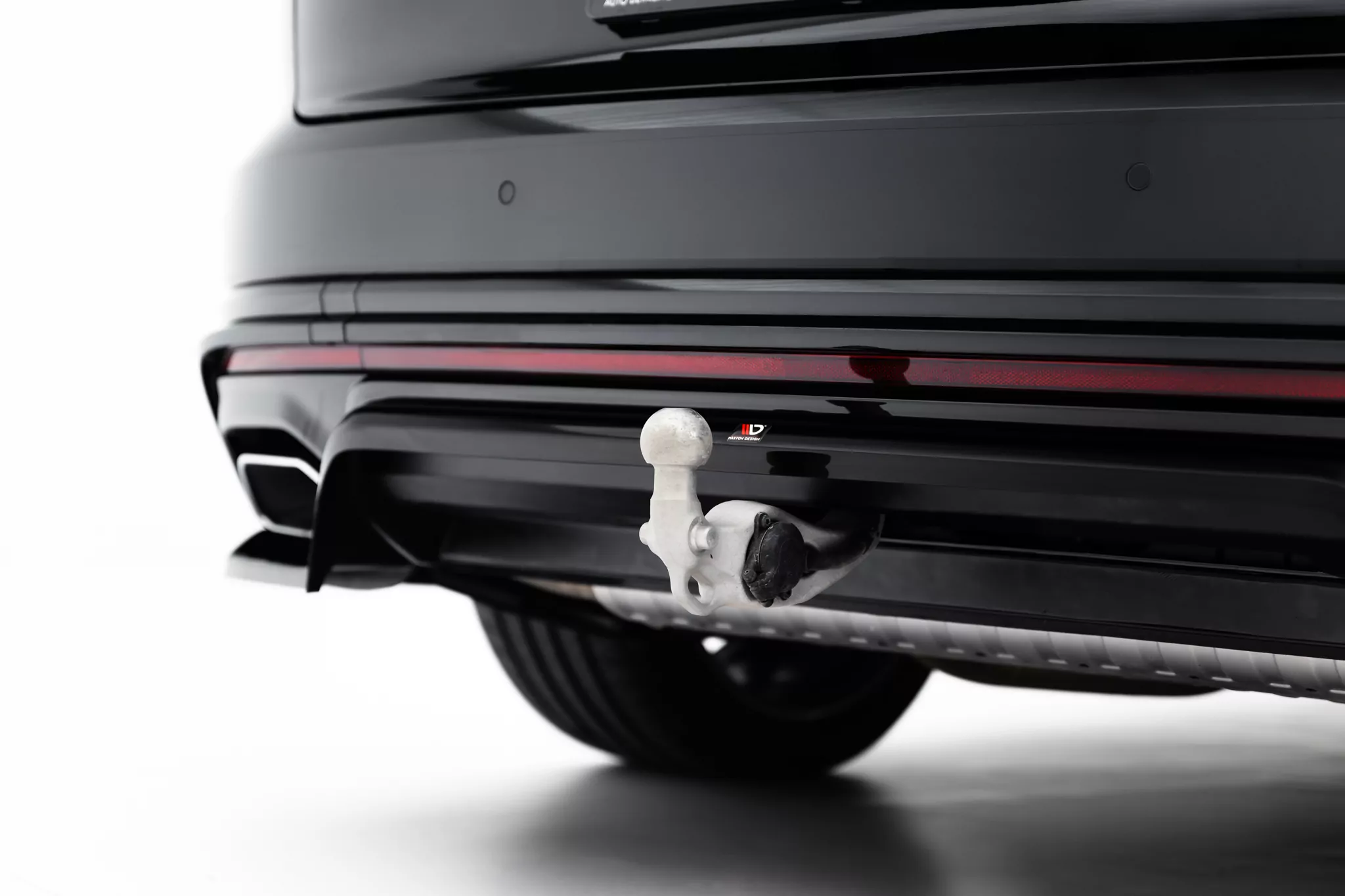 Mittlerer Cup Diffusor DTM Look Heck Ansatz Für VW Touareg R-Line Mk3 Facelift Schwarz Hochglanz