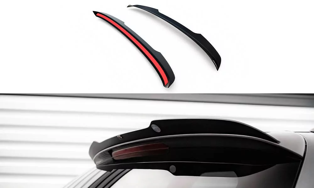 Spoiler CAP Für Audi A4 S-Line / S4 Avant B8 Facelift Schwarz Hochglanz