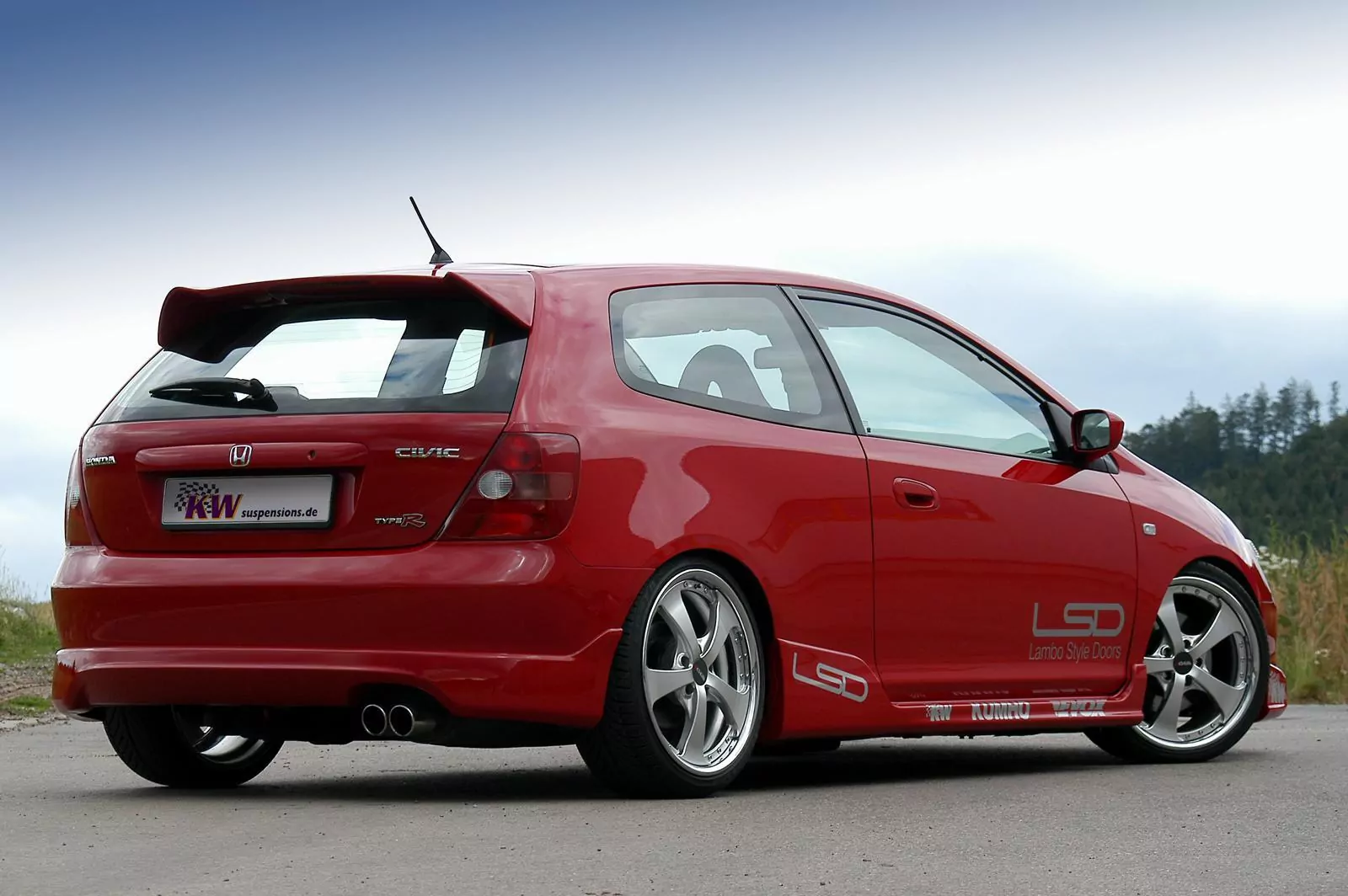 KW Gewindefahrwerk V1 inox HONDA CIVIC VII Stufenheck (ES, ET) 10/2000-04/2006