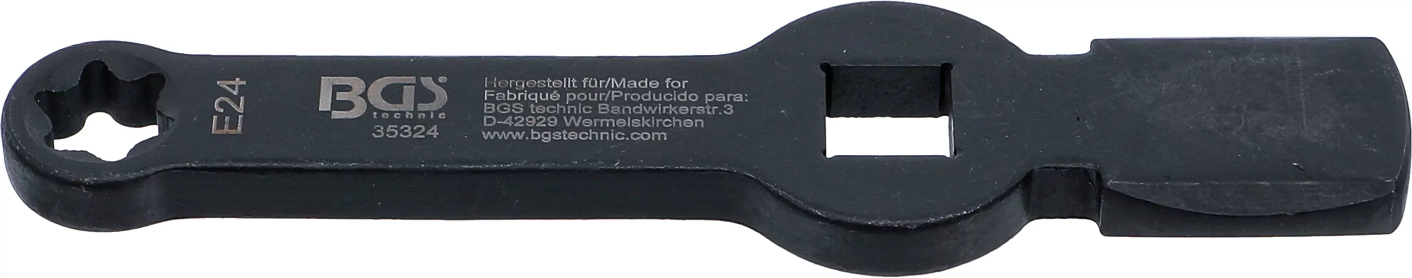 Schlag-Ringschlüssel | E-Profil (für Torx) | mit 2 Schlagflächen | SW E24