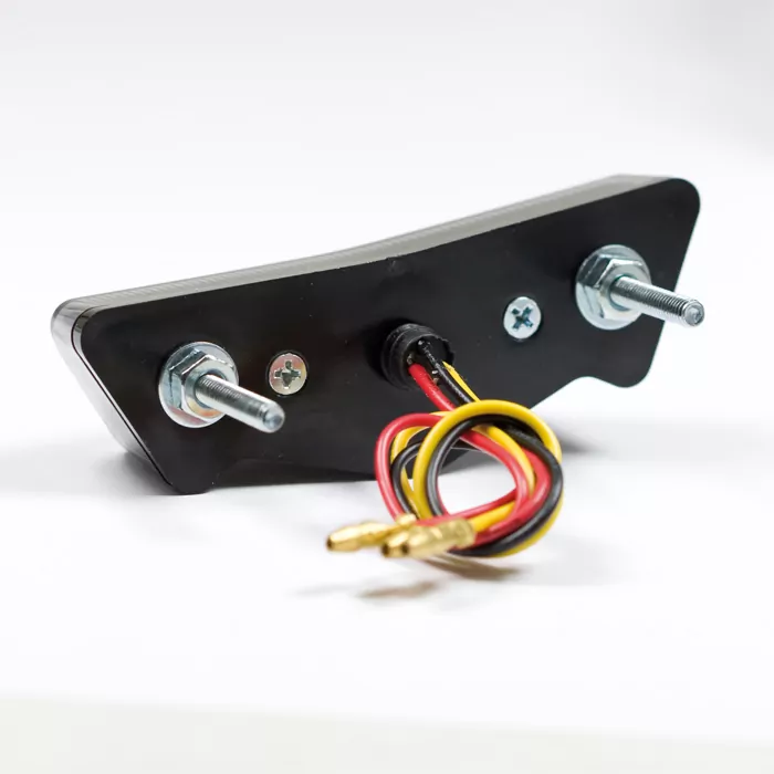 LED-Rücklicht "Joker" mit KZB | getönt | E-geprüft B 90 x  H 30 x T 27mm | Kabellänge ca.19mm