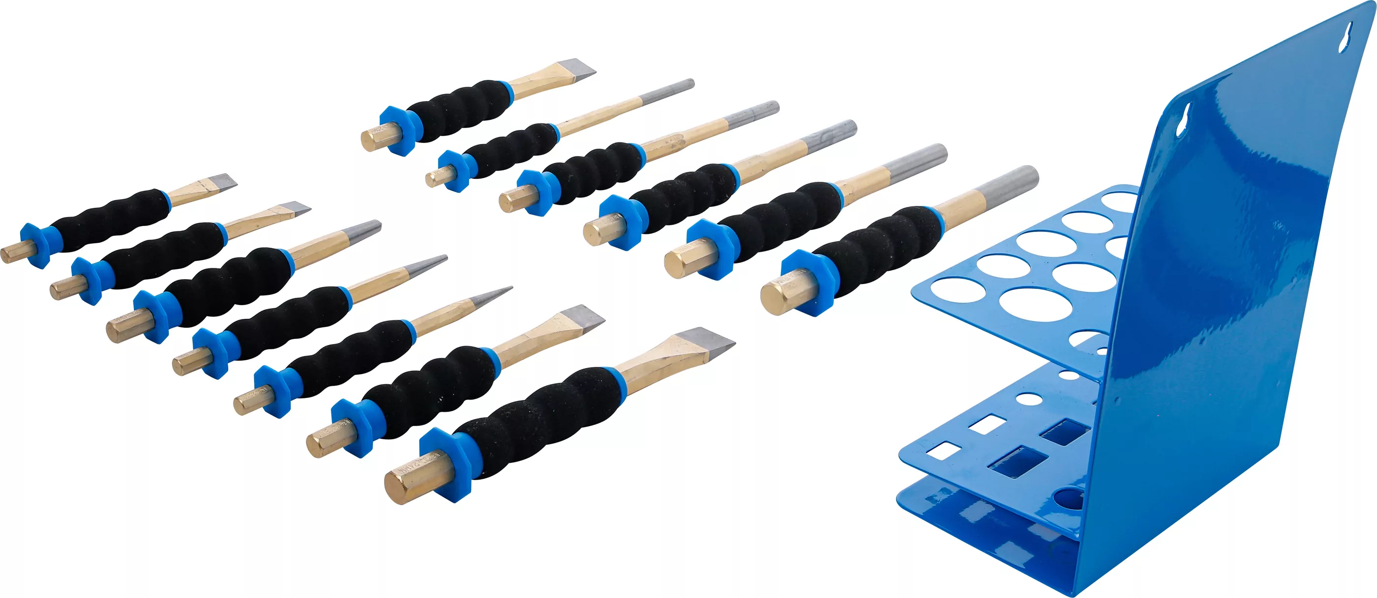 Splintentreiber-/ Körner-/ Flachmeißel-Satz | mit Handschutz | 13-tlg.