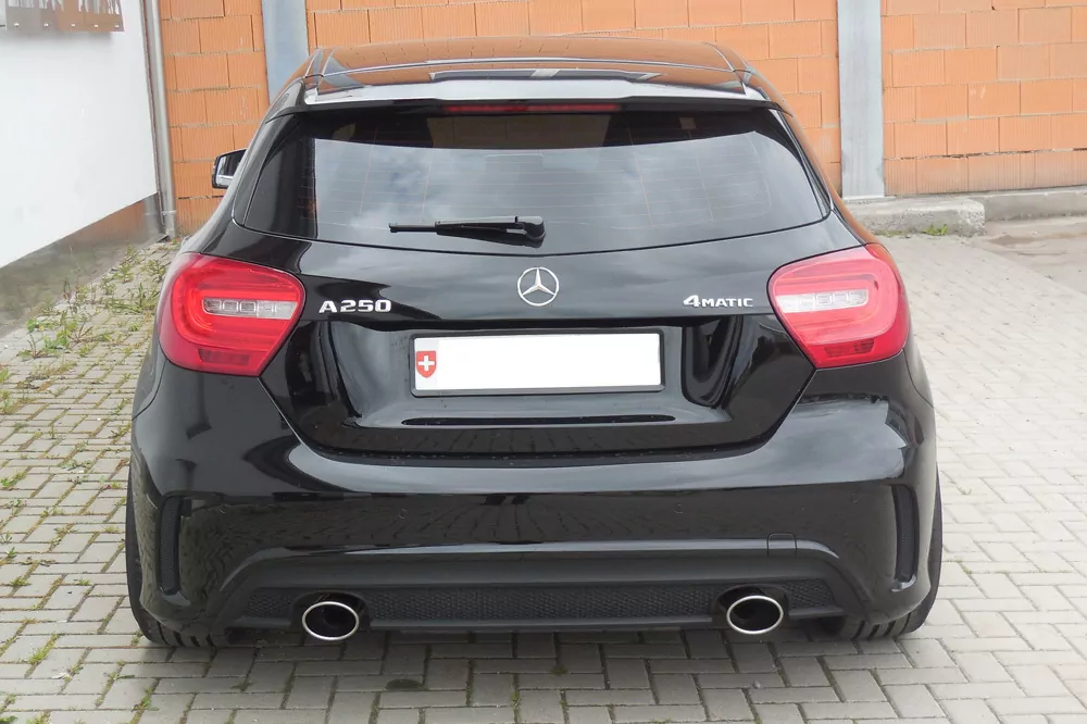 Mercedes A-Klasse 176 - 4-matic  Endschalldämpfer quer Ausgang rechts/links - 115x85 Typ 32 rechts/links