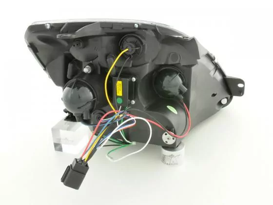 Scheinwerfer Set Daylight LED TFL-Optik Ford Fiesta Typ MK6 Bj. 03-07 schwarz