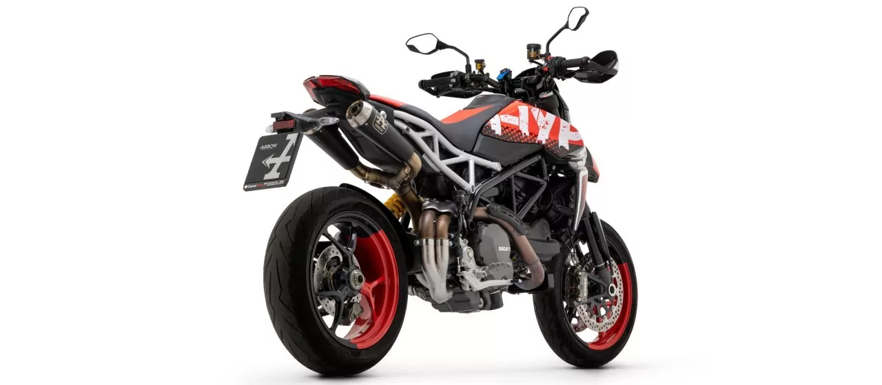 Arrow Pro-Race Edelstahl Schwarz Ducati Hypermotard 950/SP ´19 -22