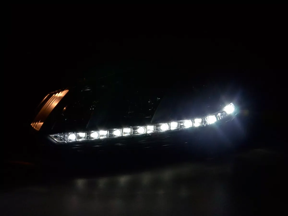 Scheinwerfer Set Daylight LED Tagfahrlicht VW Golf 6 Typ 1K Bj. 08- schwarz
