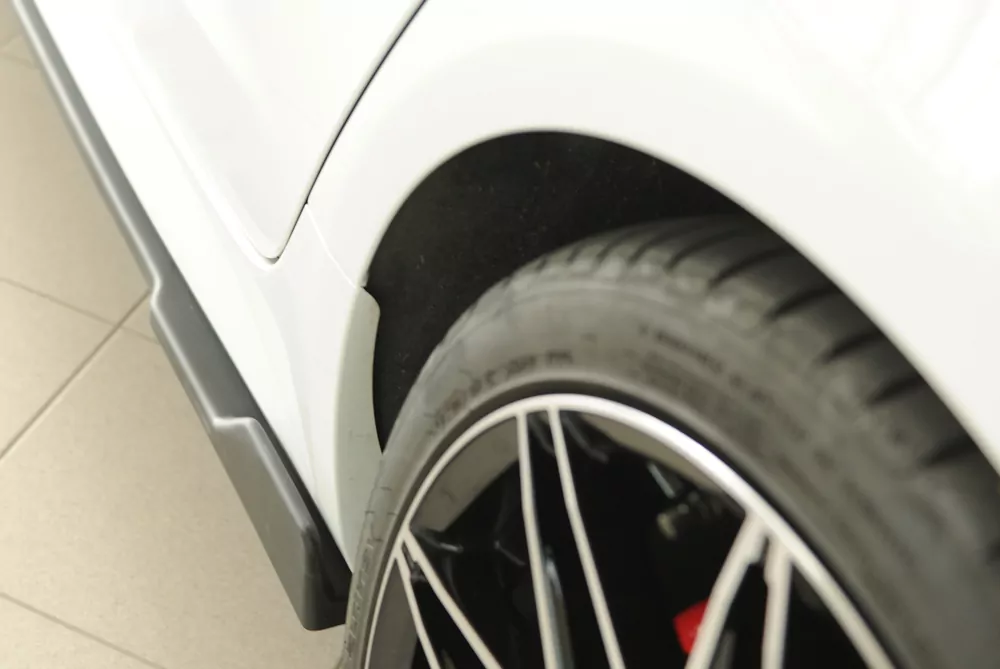 Rieger Seitenschweller links ansatz (2-tlg.) matt schwarz für Audi A6 S6 (4G/C7) Lim. 09.14- (ab Facelift)