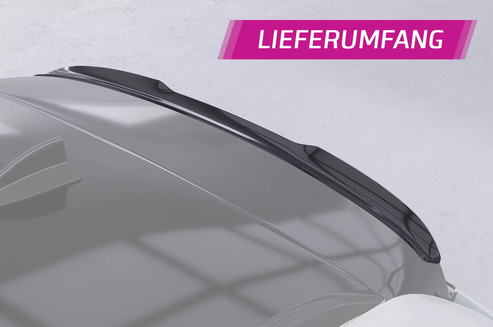 Heckflügel mit ABE für BMW 3er E91 Touring HF113 Schwarz Strukturiert