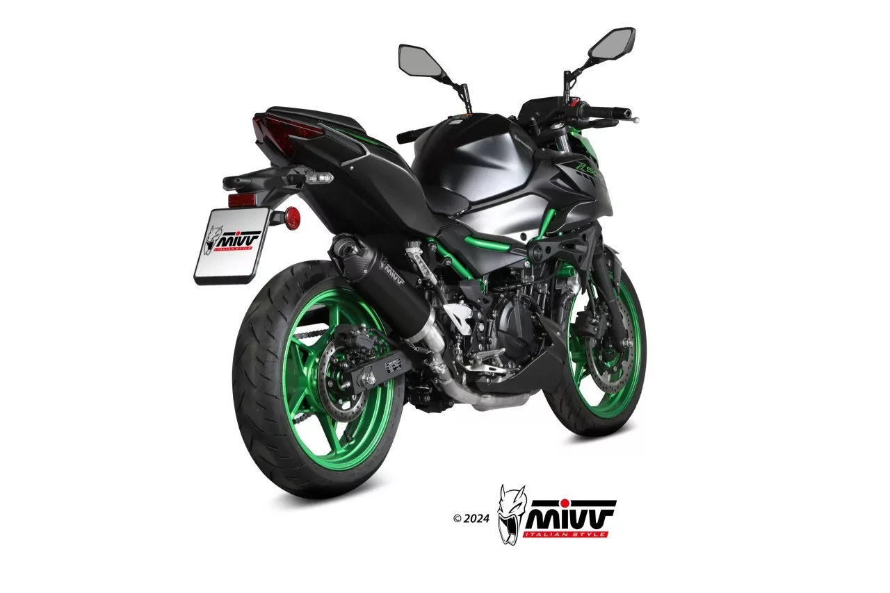 MIVV AK-1 Edelstahl Schwarz KAWASAKI Z 500-E 24-