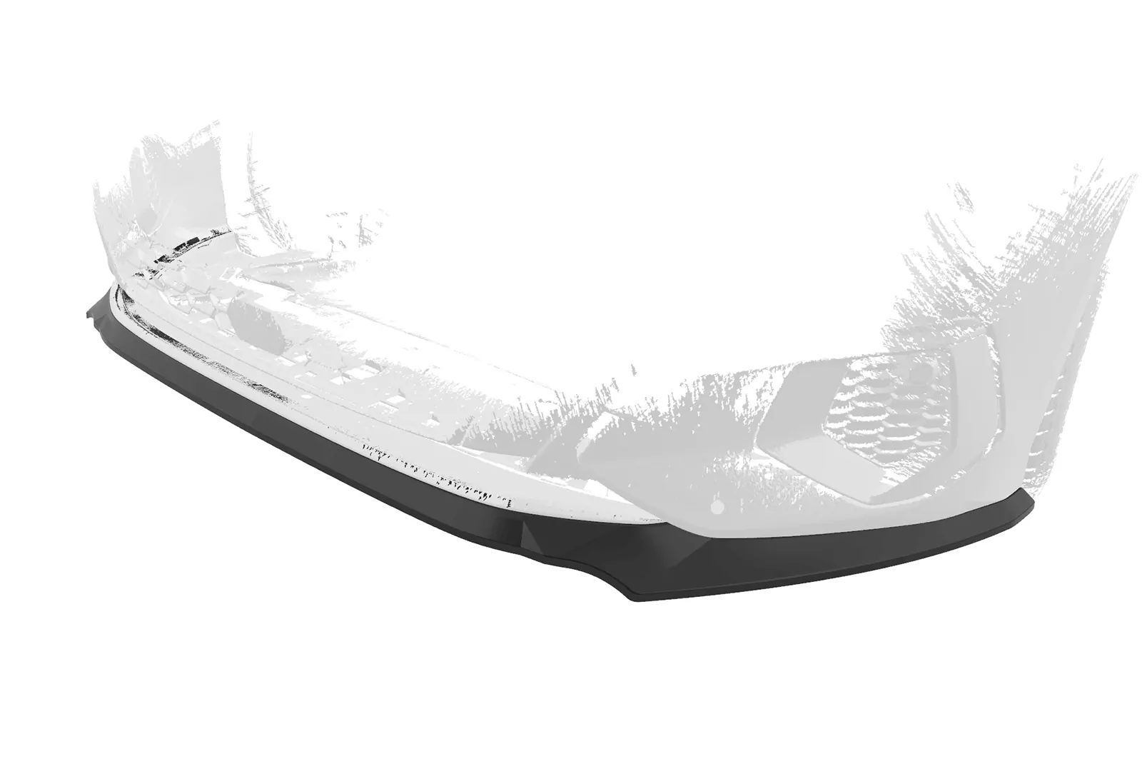 Cup-Spoilerlippe mit ABE für Audi A3 8Y Limousine CSL616 Schwarz Strukturiert