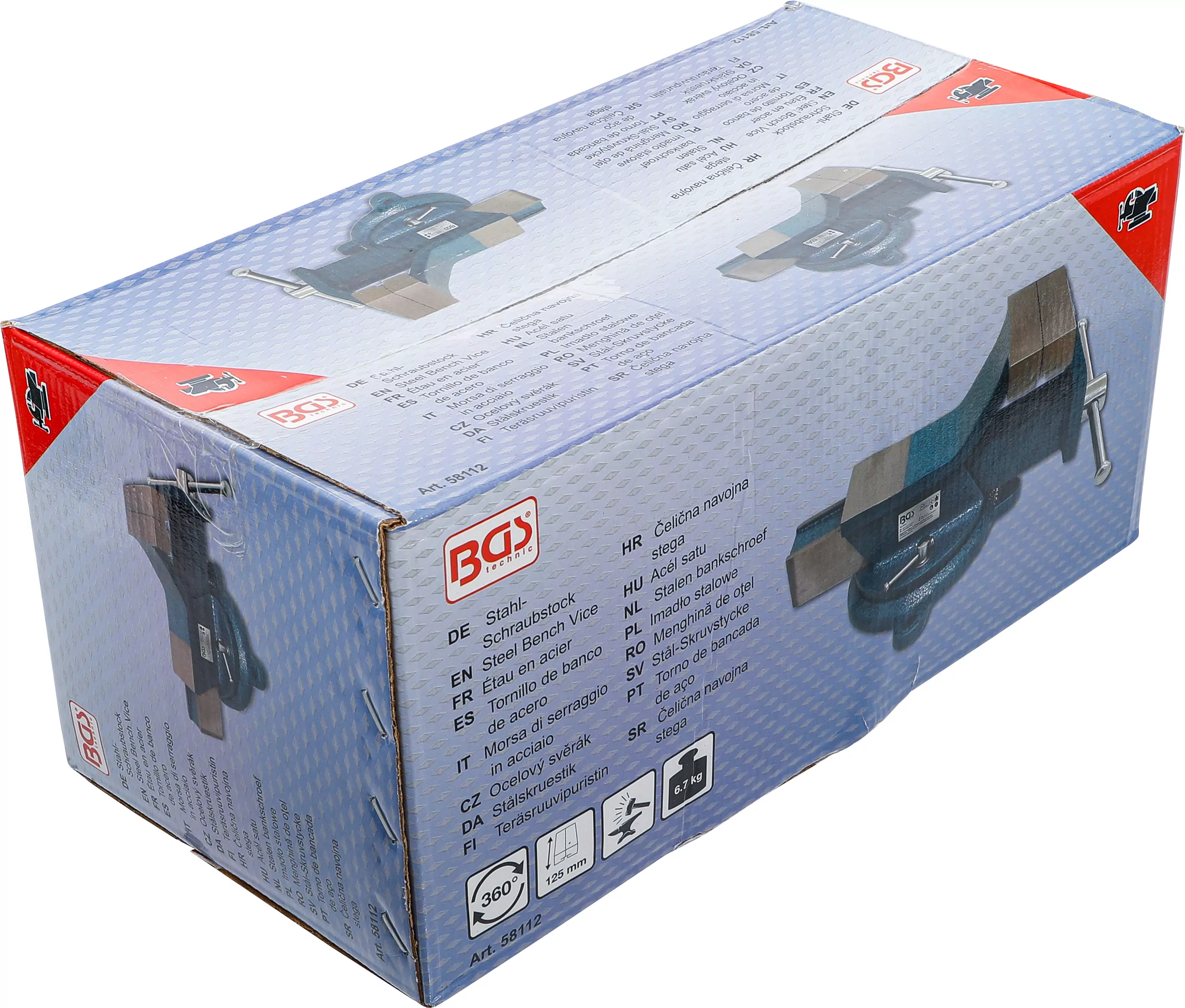 Stahl-Schraubstock | geschmiedet | 125 mm Spannbacken