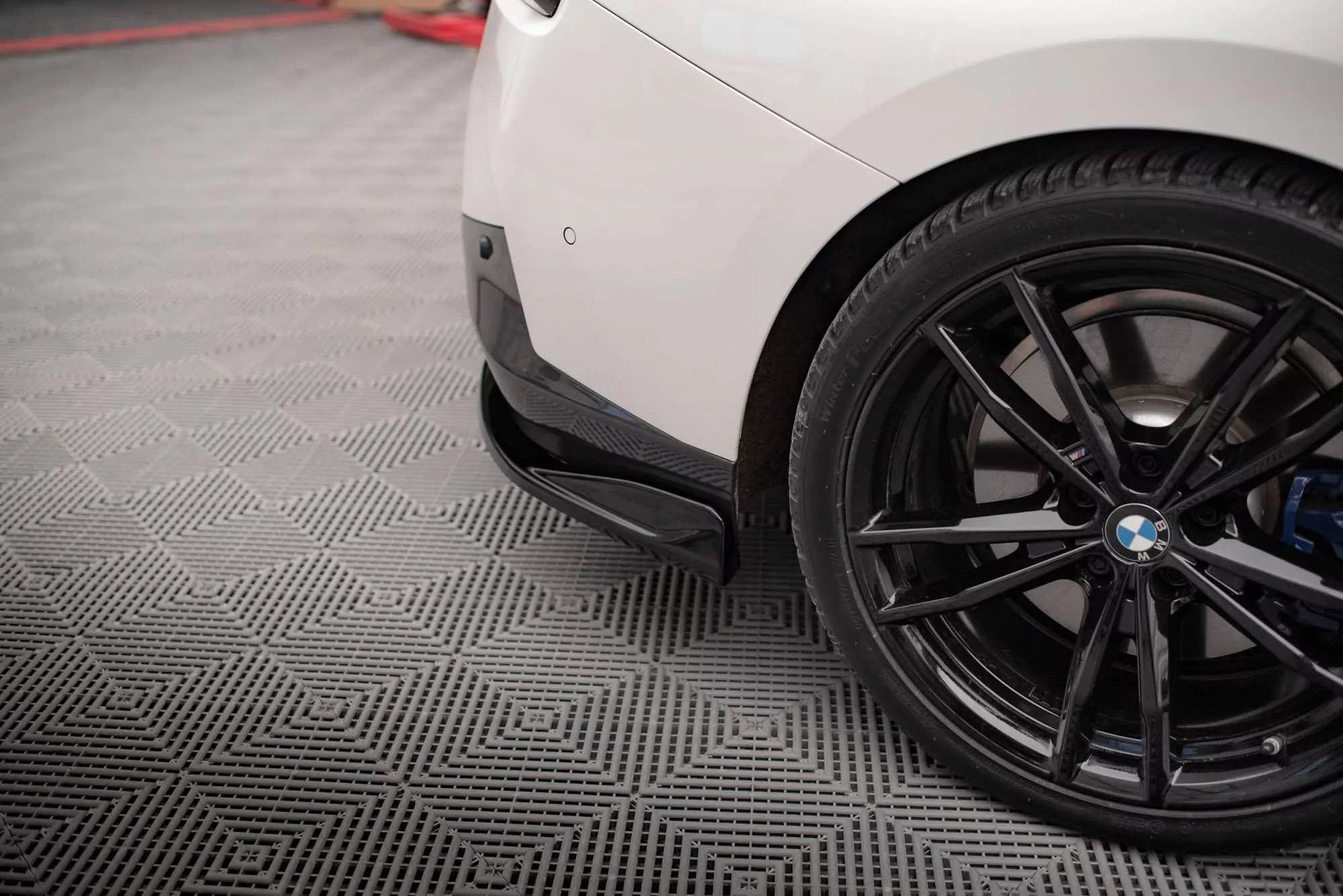 Heck Ansatz Flaps Diffusor V.1 Für BMW 2 Coupe M-Paket G42 Schwarz Hochglanz