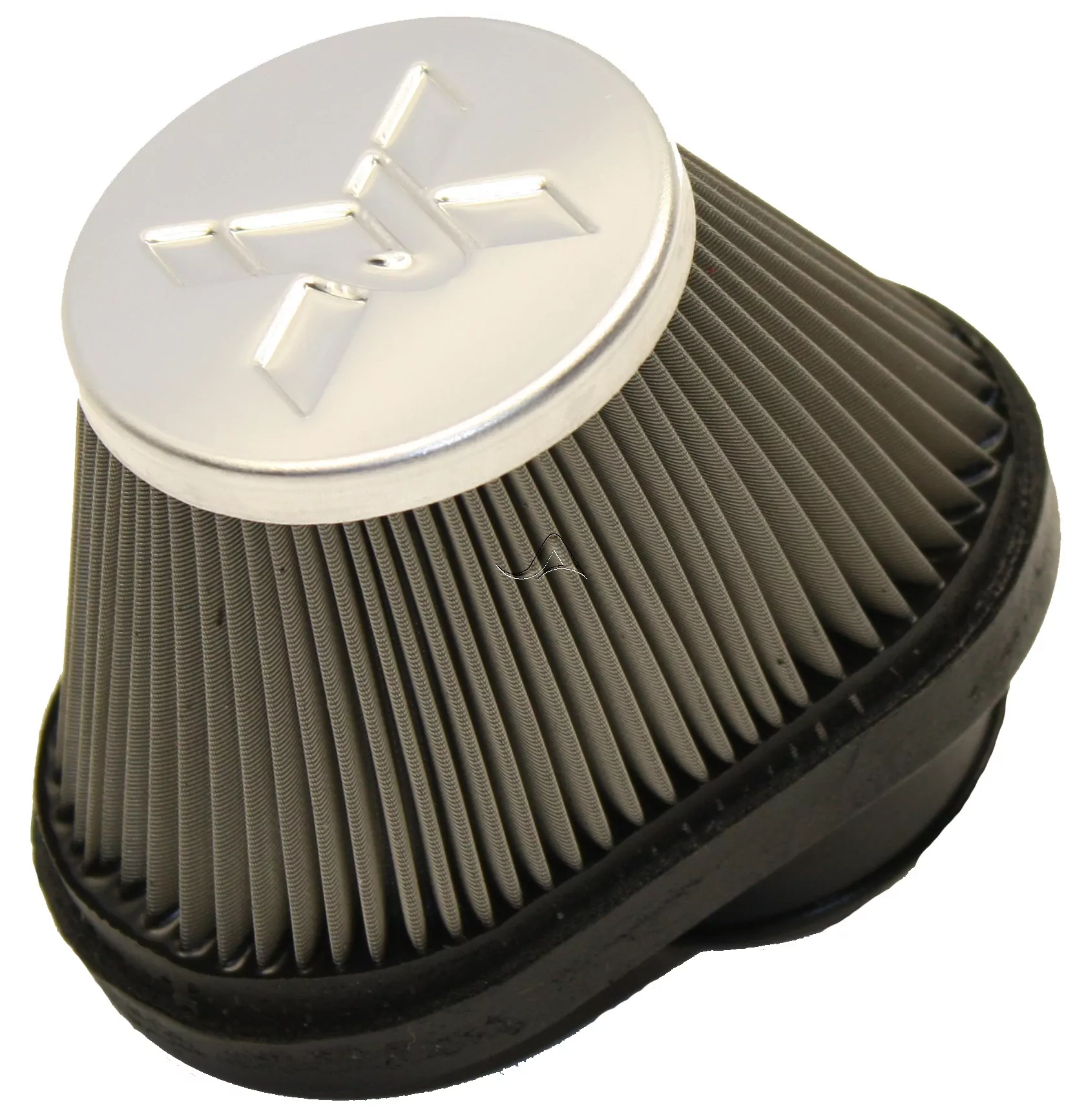 Pipercross Luftfilter für 50mm ID Offset pod Filter - Rostfreies Stahlgewebe Chrome Top ab 2004 bis 2006