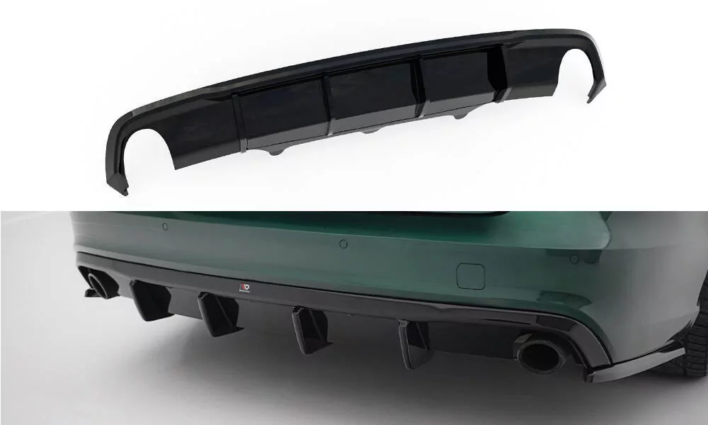 Diffusor Heck Ansatz Für Audi A6 S-line Avant C7  Schwarz Hochglanz