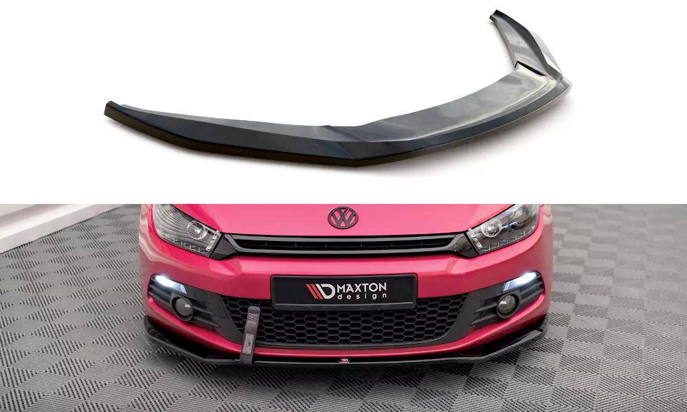 Front Ansatz V.2 Für Volkswagen Scirocco Mk3 Schwarz Hochglanz