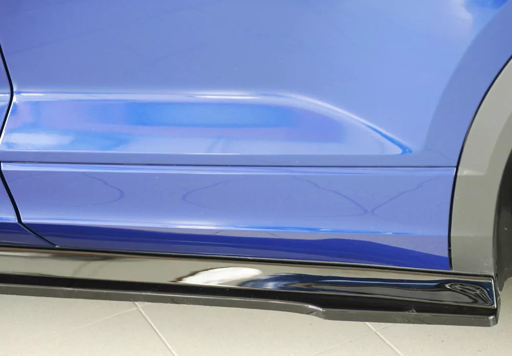 Rieger Seitenschweller links ansatz glanz schwarz für VW T-Roc R (A1) 5-tür. 01.22- (ab Facelift)