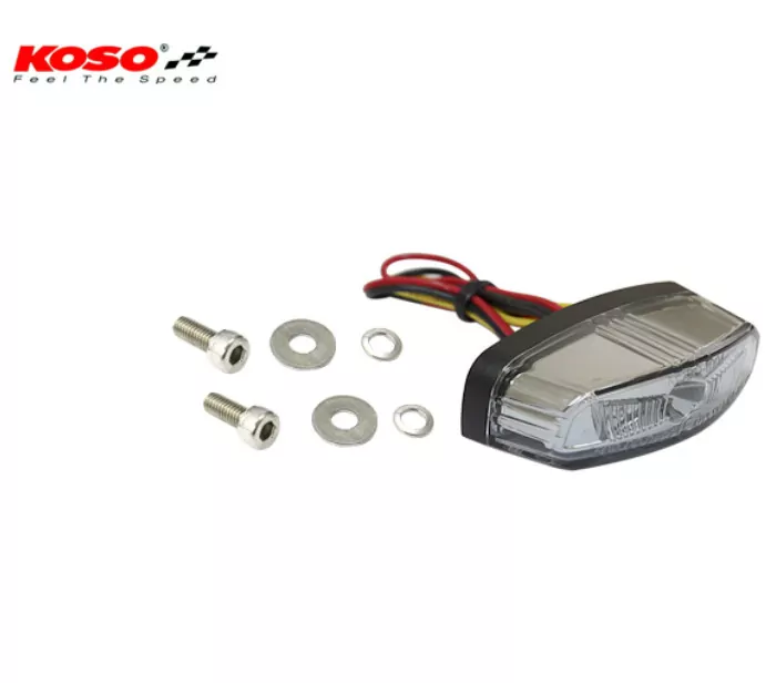 LED-Rücklicht "HAWKEYE " | getönt | mit KZB |  30 mm | Maße: H 17 x B 50,2 x T 23, mm | E-geprüft