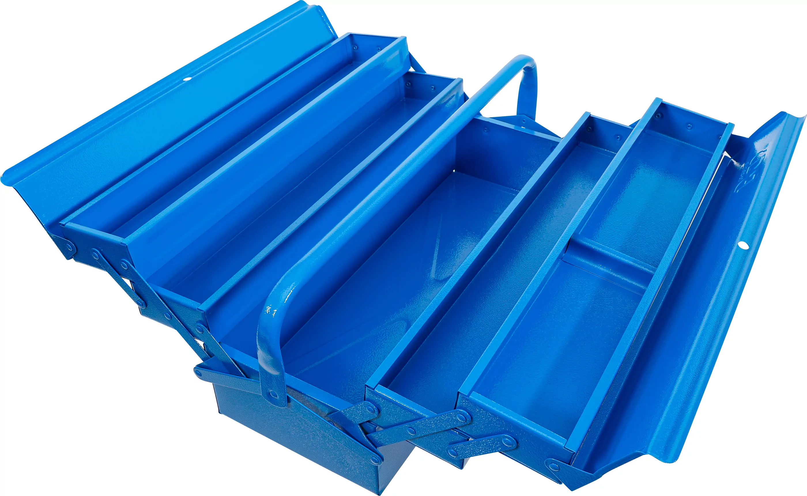 Metall-Werkzeugkasten | leer | 530 x 200 x 200 mm | 5 Fächer