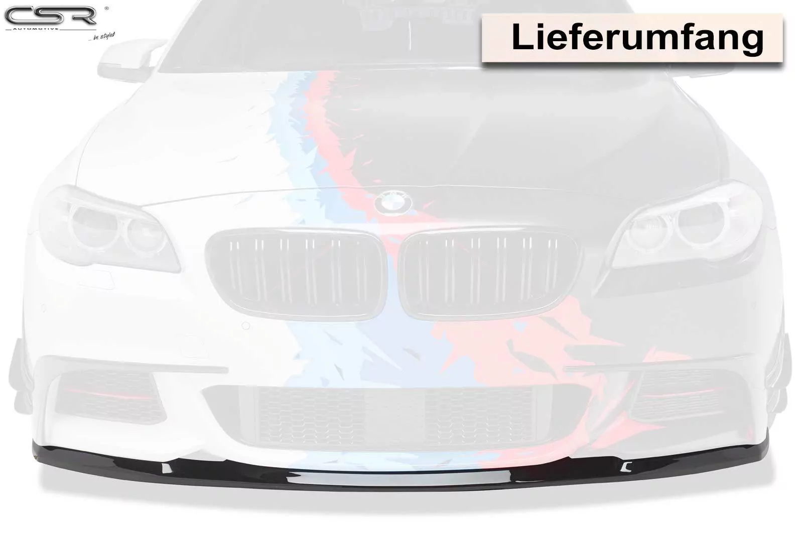 Cup-Spoilerlippe mit ABE für BMW 5er F10/F11 M-Paket CSL412-M Carbon Look (matt)