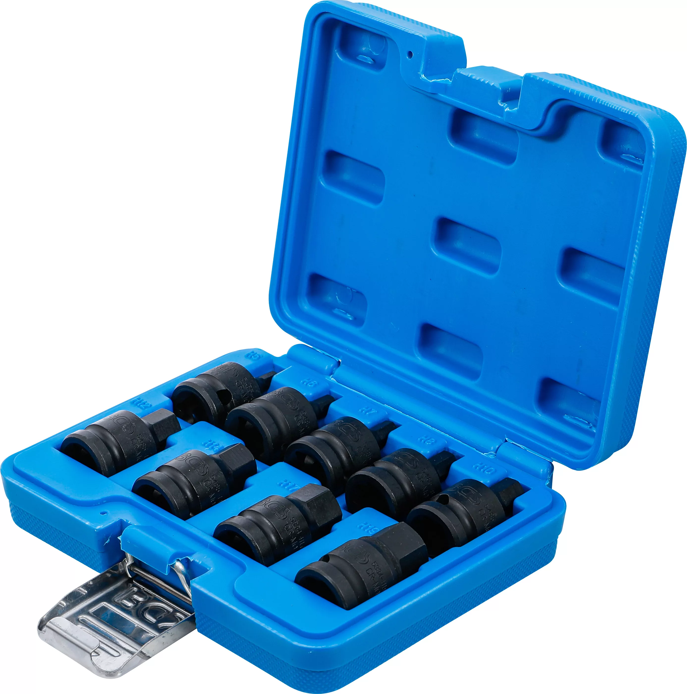 Kraft-Bit-Einsatz-Satz | Antrieb Innenvierkant 12,5 mm (1/2") | Innensechskant 5 - 19 mm | 9-tlg.