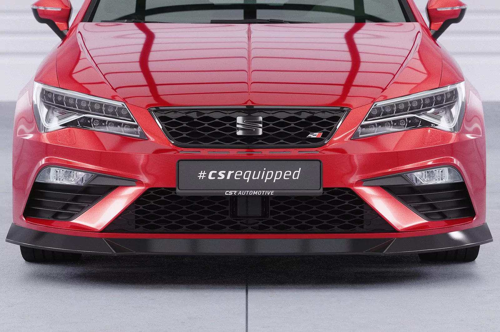 Cup-Spoilerlippe mit ABE für Seat Leon III (Typ 5F) Cupra/FR CSL411 Strukturiert (schwarz matt)