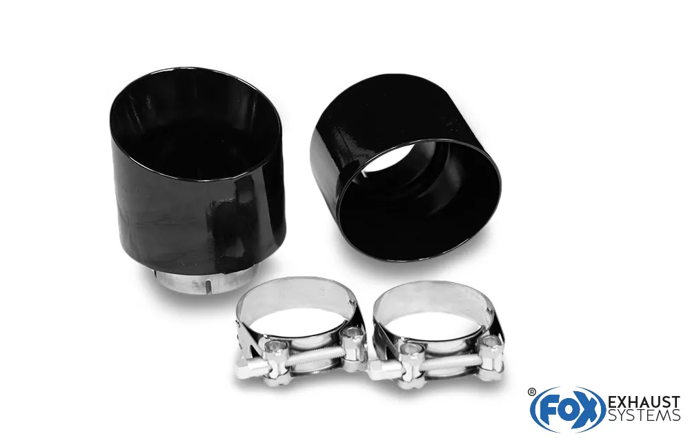 Hyundai i30N Performance + Fastback Endrohre passend auf den originalen Endschalldämpfer - 1x114 Typ 25 rechts/links schwarz glänzend