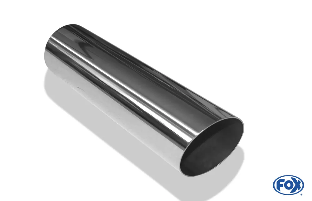 Anschweißendrohr Typ 14  Ø 76 mm / Länge: 300 mm  - rund / uneingerollt / 15° abgeschrägt / ohne Absorber