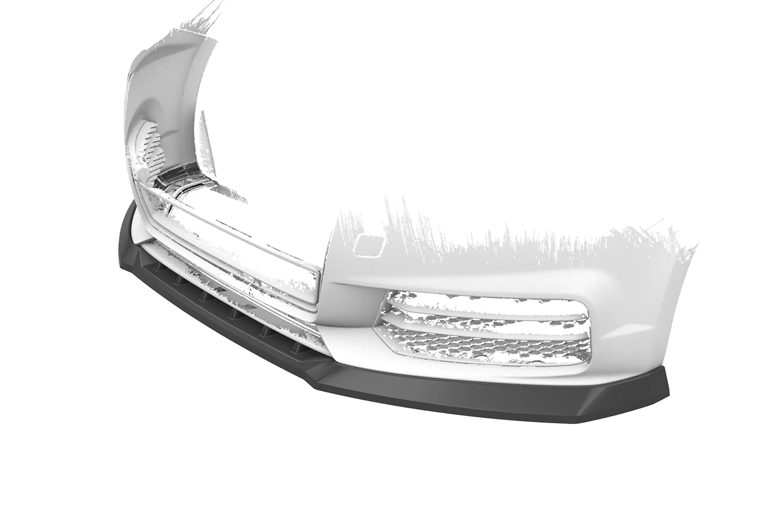 Cup-Spoilerlippe mit ABE für Audi A1 8X CSL481 Strukturiert (schwarz matt)