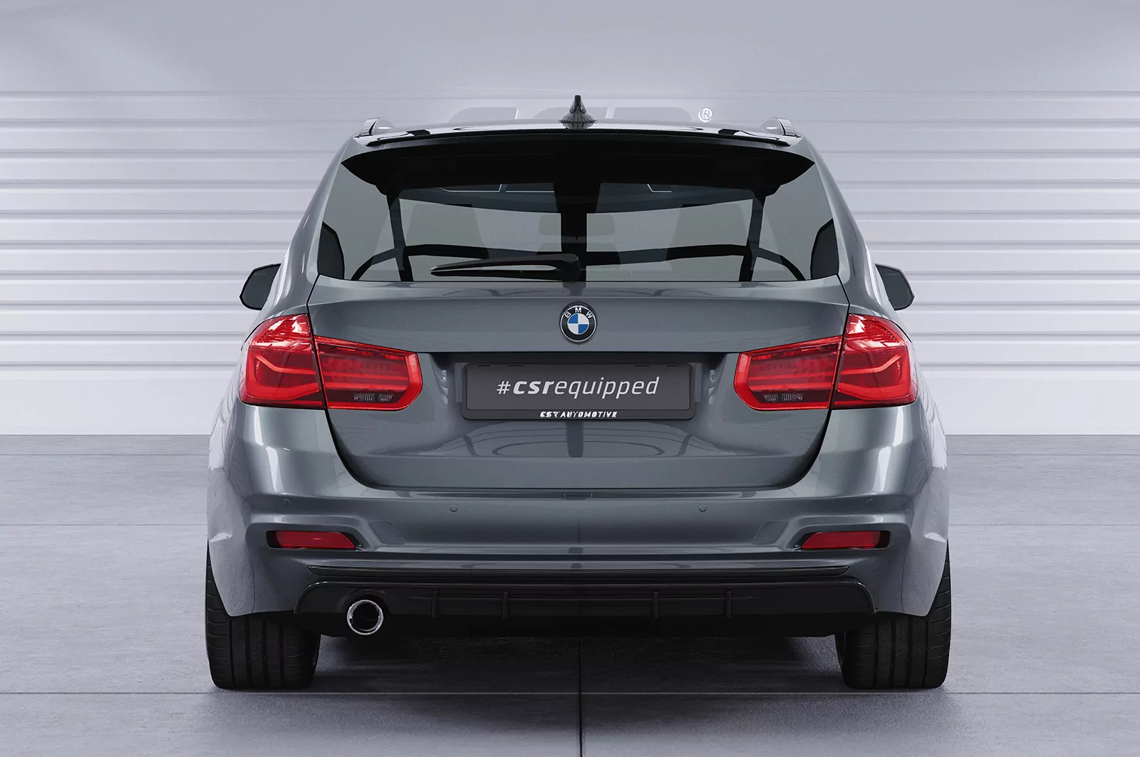 Heckflügel mit ABE für BMW 3er F31 Touring HF751 Strukturiert (schwarz matt)