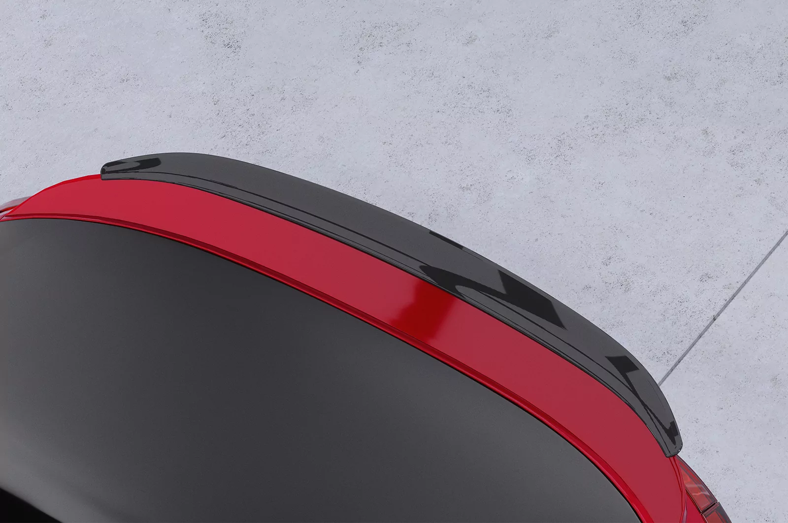 Heckflügel mit ABE für VW T-Roc (Typ A1) Cabrio HF619 Strukturiert (schwarz matt)