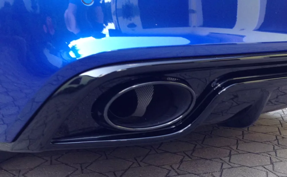 Endrohrblende rechts, schwarz, 185x120mm oval für Audi A4 (B8/B81) Lim. 01.12- (ab Facelift)