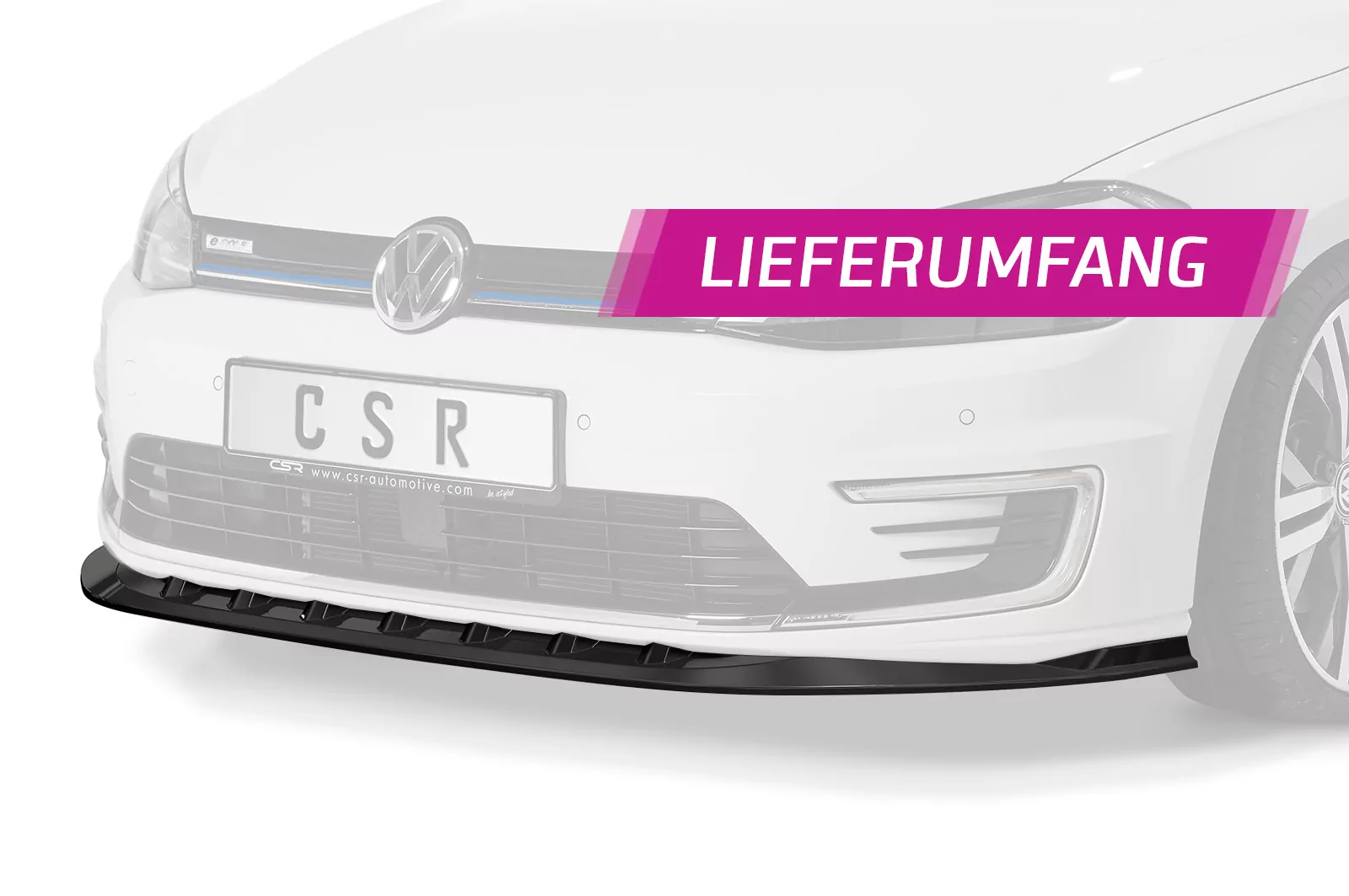 Cup-Spoilerlippe mit ABE für VW e-Molf CSL474-M Carbon Look (matt)