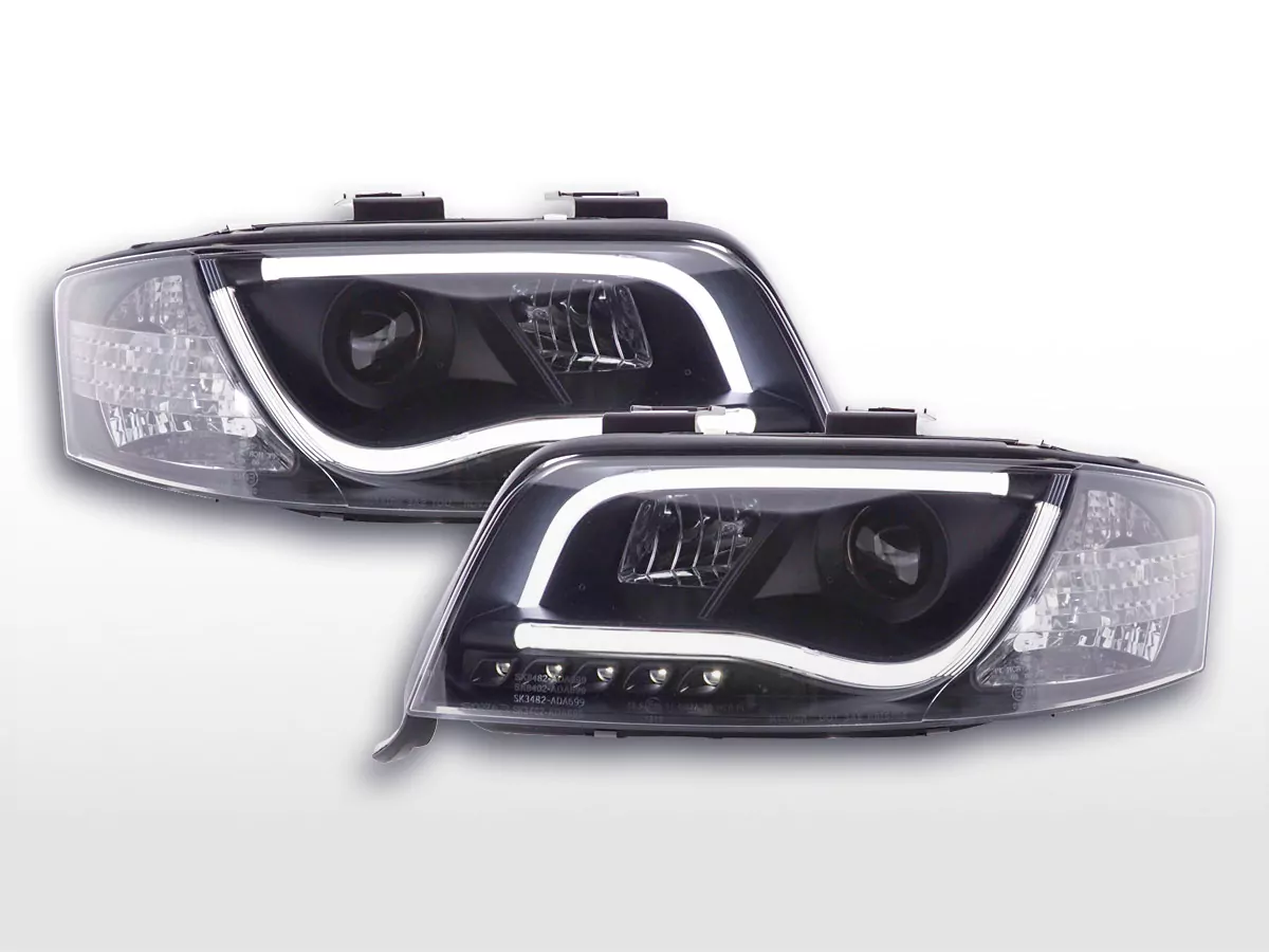 Scheinwerfer Set Daylight LED Tagfahrlicht Audi A6 Typ 4B  01-04 schwarz