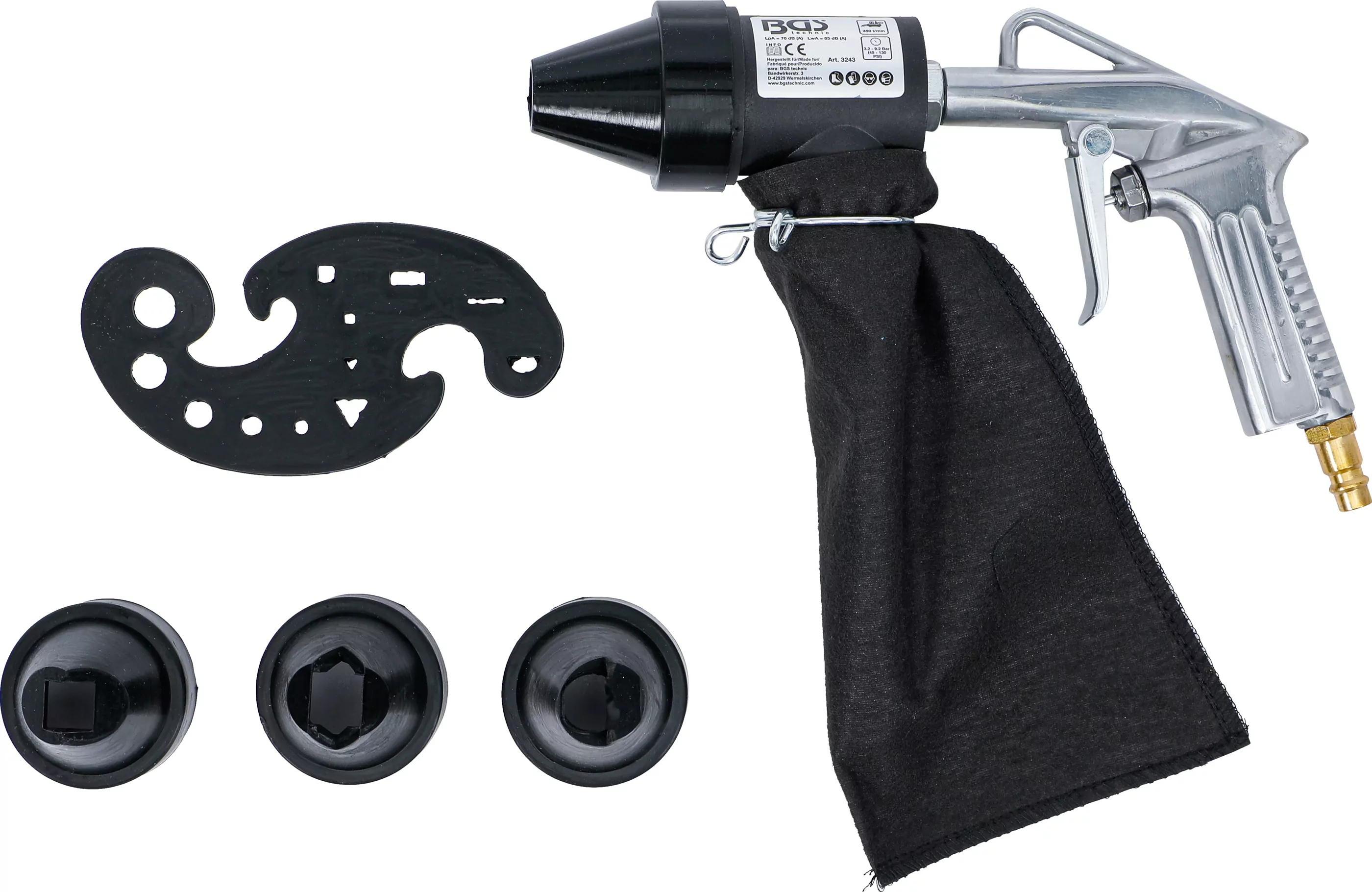 Druckluft-Sandstrahlpistole inkl. Zubehör