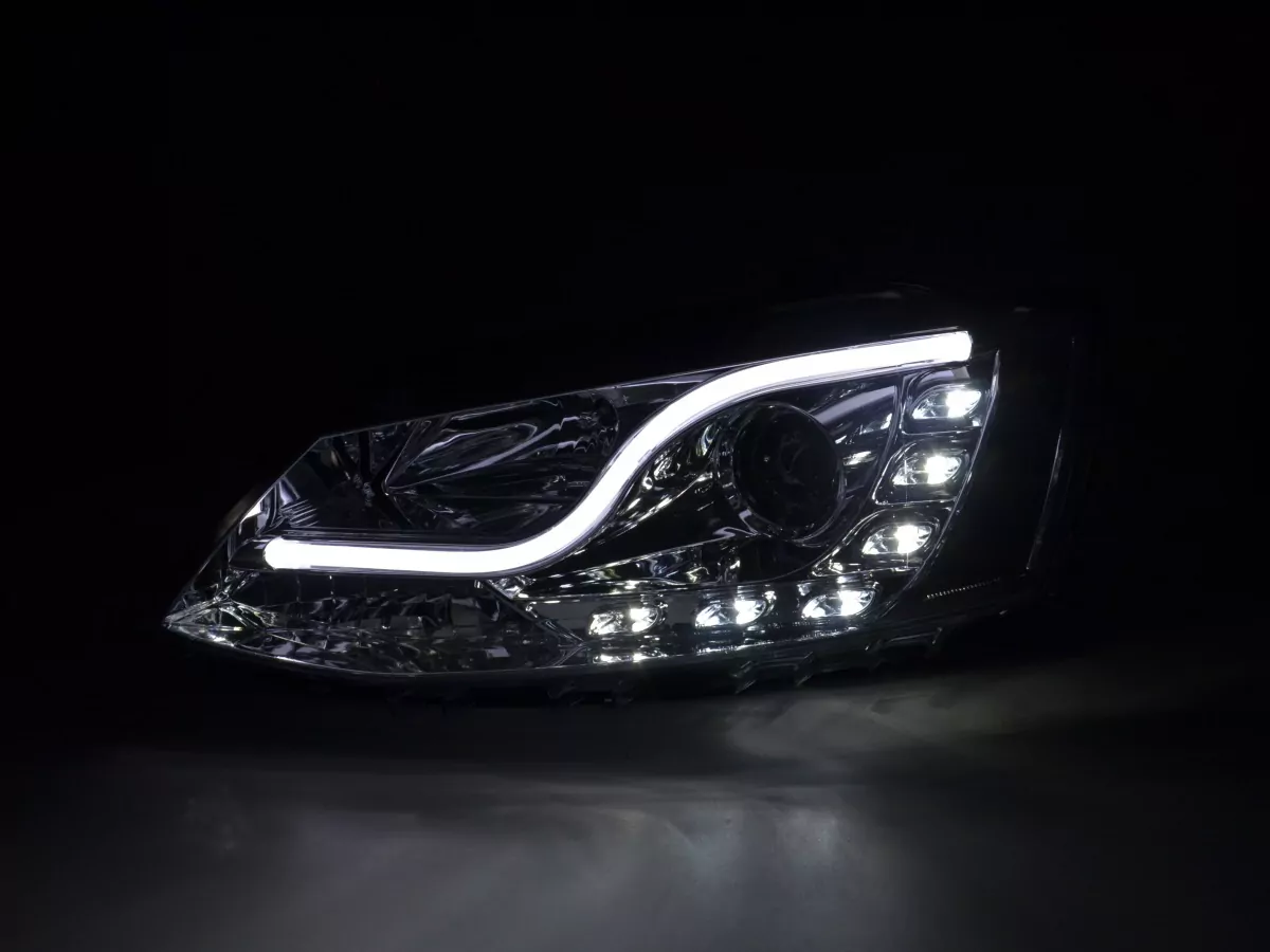 Scheinwerfer Set Daylight LED Tagfahrlicht VW Jetta 6 Bj. ab 2011 chrom