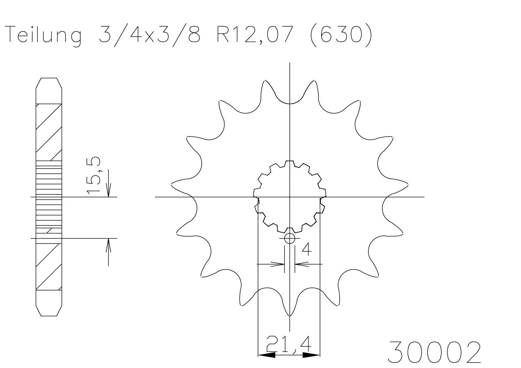 EK-Chain Kettensatz 630 SRO für Suzuki GS1000 Modelljahr 1979-1982